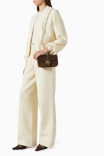 Small GG Marmont Shoulder Bag in Suede