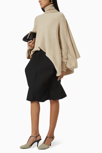 Le Col Roulé Fiocco Cape Sweater in Wool-blend