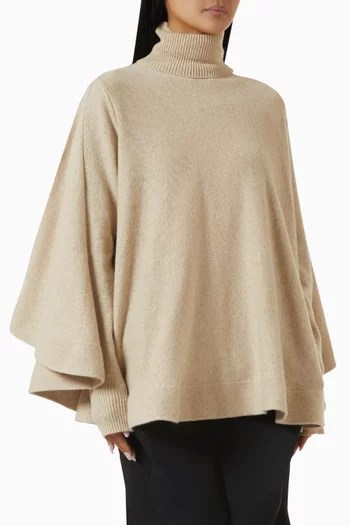 Le Col Roulé Fiocco Cape Sweater in Wool-blend