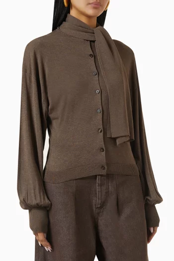 Le Losange Cardigan in Silk Blend
