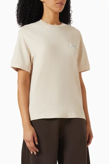 Le Montaigne Logo-patch T-shirt in Cotton