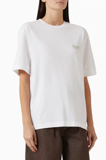 Le Montaigne Logo-patch T-shirt in Cotton