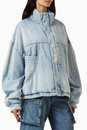 Super Washed Bomber Jacket in Denim
