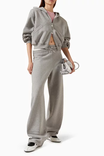 Asymmetric-waistband Sweatpants in Cotton Jersey