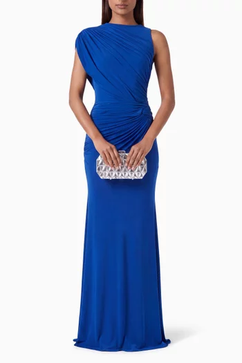 Sleeveless Twist Gown in Jersey