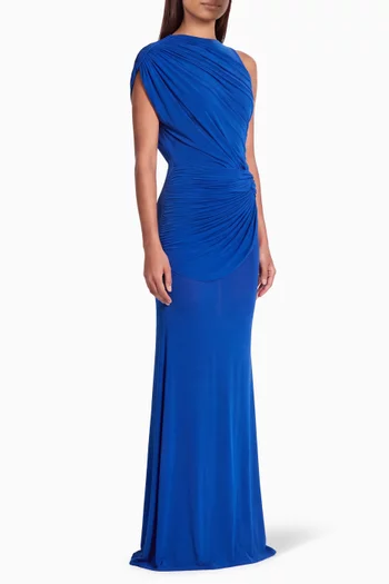 Sleeveless Twist Gown in Jersey