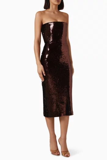 Sequin-embellished Dress in Mesh