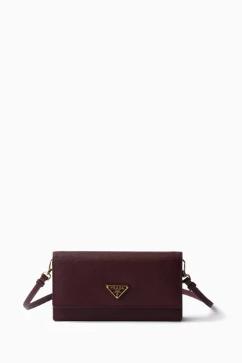 Mini Clutch Bag in Saffiano Leather
