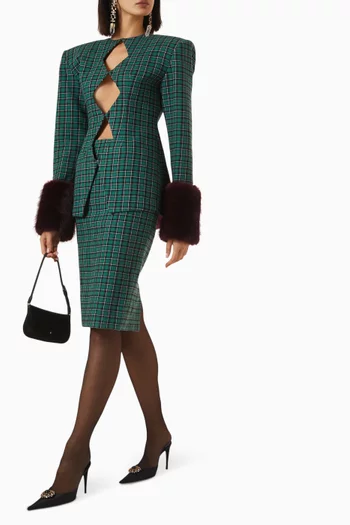 Plaid Midi Skirt