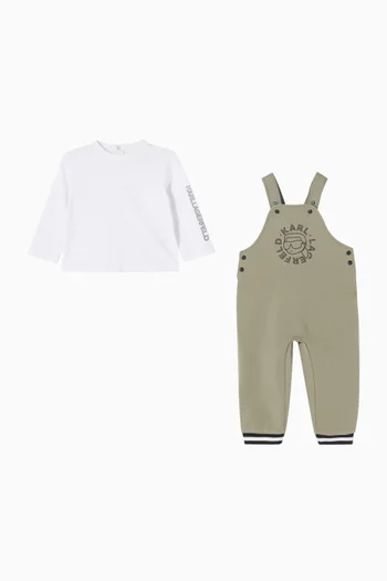 Ikonik Karl Dungarees Co-ord Set in Cotton