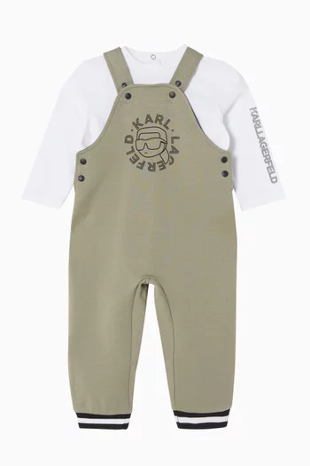 Ikonik Karl Dungarees Co-ord Set in Cotton