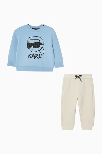 Logo Co-ord Set in Cotton-blend