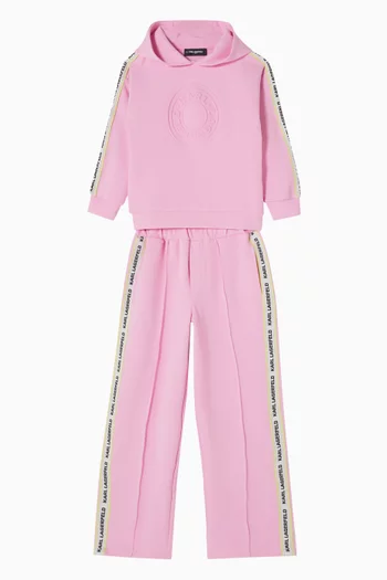 Logo Tape Track Pants in Double Jersey