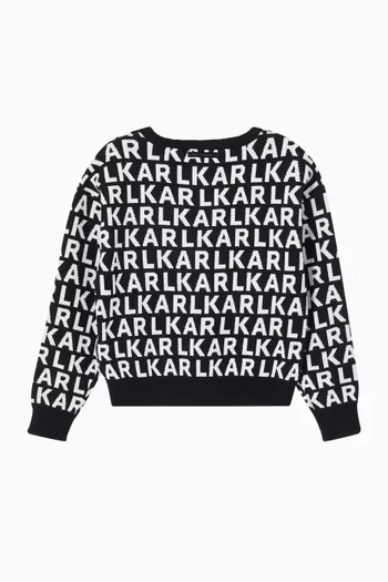 Logo Sweater in Viscose-blend