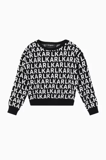Logo Sweater in Viscose-blend