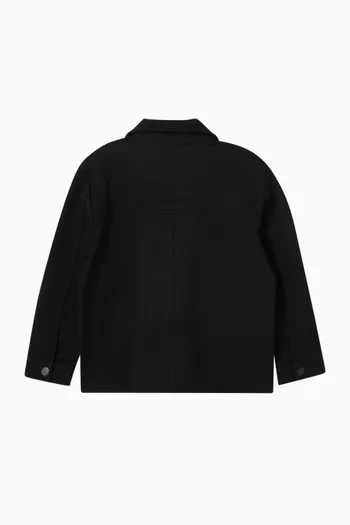 Logo Zip-up Jacket in Cotton-blend