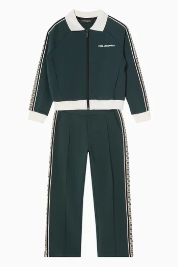 Logo Tape Track Pants in Double Jersey