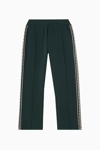 Logo Tape Track Pants in Double Jersey