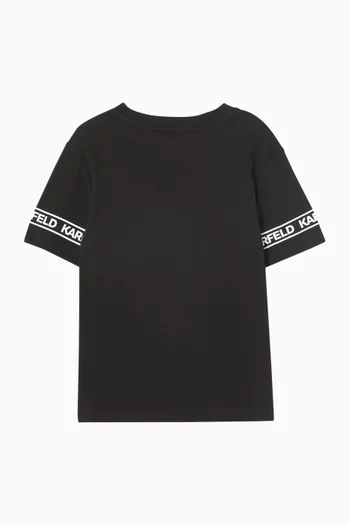 Logo T-Shirt in Cotton Pique