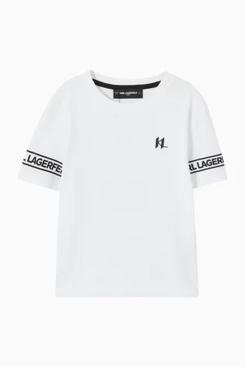 Logo T-Shirt in Cotton Pique