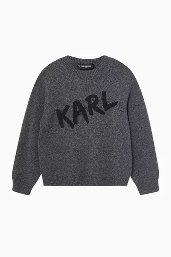 Logo Sweater in Wool-blend