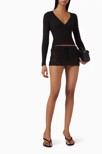 Arlo Crochet Knit Sweater