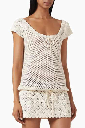 Moss Crochet Mini Dress