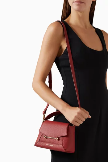 Nano Mosaic Top-handle Bag in Grained Calf Leather