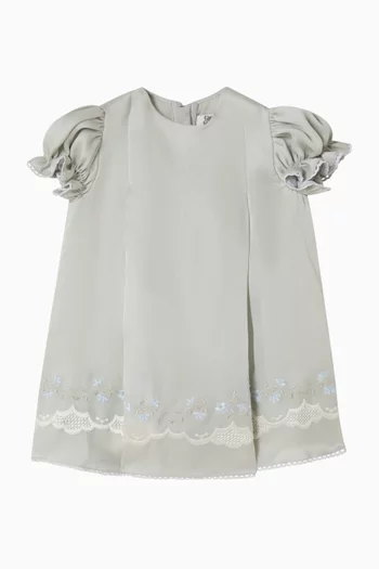 Floral Puff-sleeve Dress
