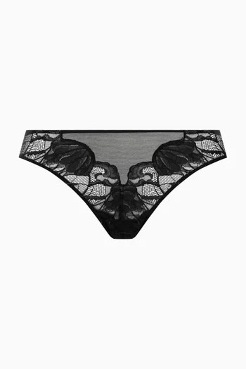 Lysia Lace-trim Thong