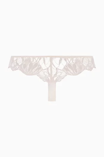 Lysia Lace-trim Thong