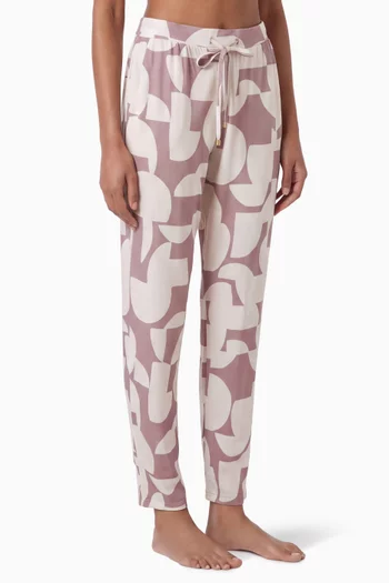 Drawstring Lounge Pants in Cotton Blend