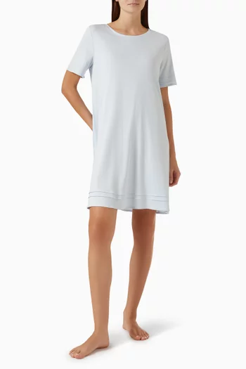 Night Dress in Mercerised Cotton, 95cm