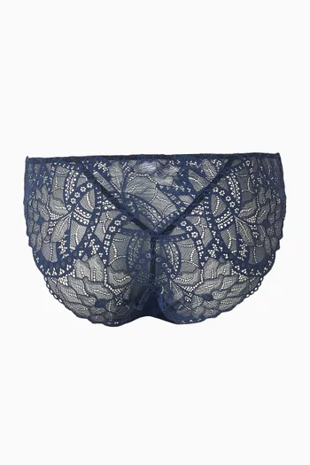 Lace-panel Midi Briefs
