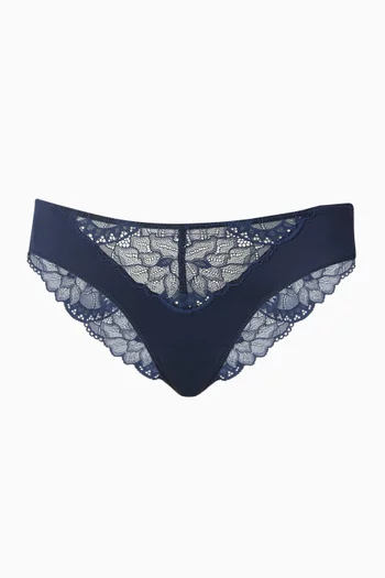 Lace-panel Midi Briefs