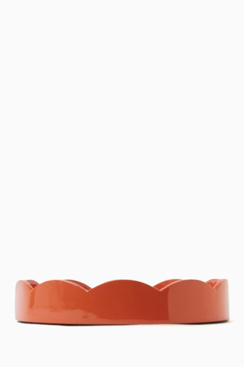 Small Round Lacquered Scallop Tray