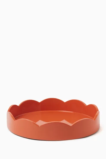 Small Round Lacquered Scallop Tray