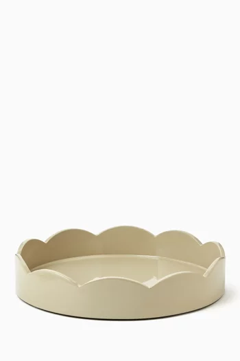 Small Round Lacquered Scallop Tray