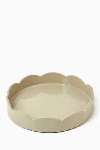 Small Round Lacquered Scallop Tray