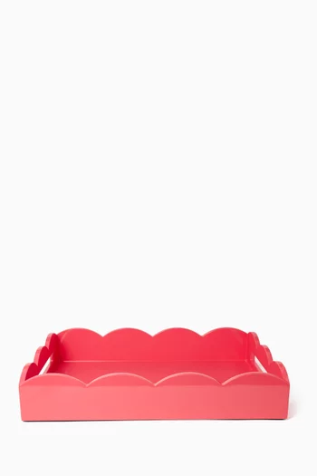Medium Lacquered Scalloped Ottoman Tray