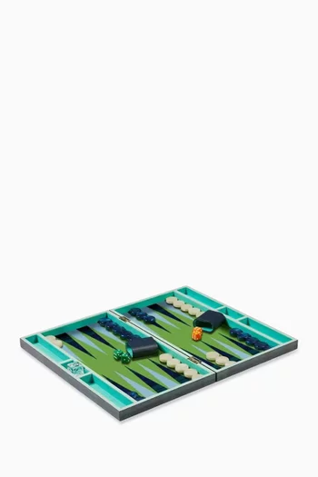 Lacquered Tartan Backgammon Set