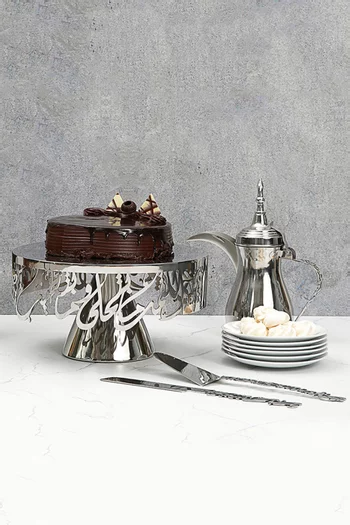 Progression Cake Knife & Server Set in Stainless Silver