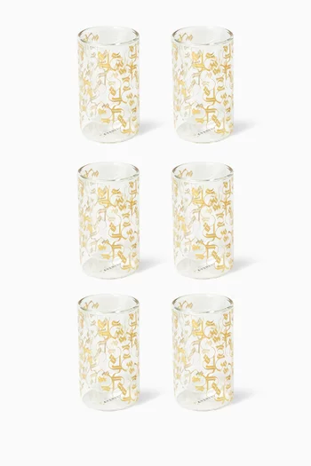 Double Walled Cups in Glass, Set of 6