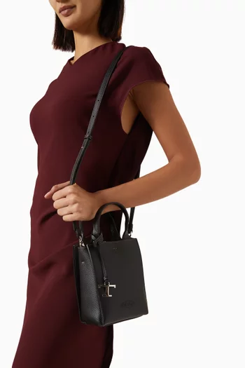Micro Tote Bag in Leather