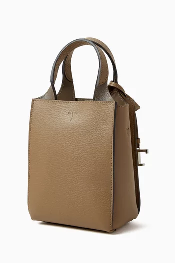 Micro Tote Bag in Leather