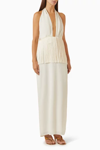 Paloma Fringe Maxi Dress