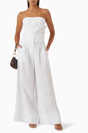 Cypress Crop Top in Linen