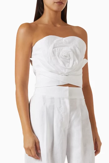 Cypress Crop Top in Linen