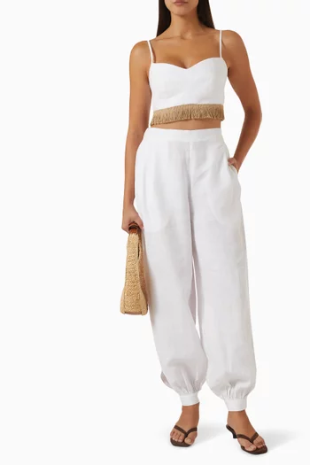 Lottie High-waist Pants in Linen