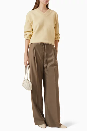 Relaxed Drawstring Pants in Linen